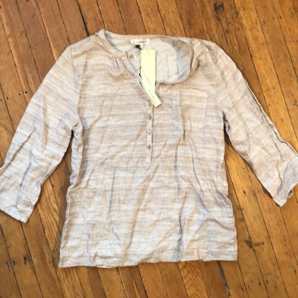 NWT Susan Bristol 3/4 sleeve shirt, size M